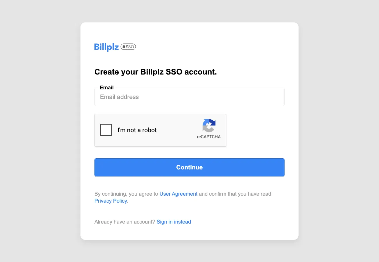 Billplz SSO - registration form